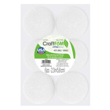 FloraCraft CraftFoM 6 Piece Ball 2.3 Inch White
