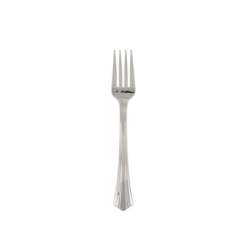 WNA Reflections Heavyweight Plastic Utensils  Fork  Silver  80/box