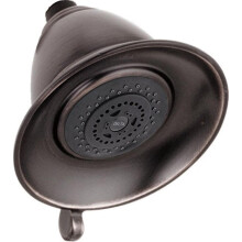 Cabeça de Chuveiro Delta 3-Jatos, Alta Pressão, Bronze Escovado, Jato de Massagem, Alta Vazão