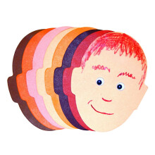 Roylco Funny Face Pad 5 x 8 cali, różne kolory, 50 arkuszy