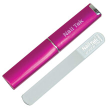 Nail Tek Crystal File Double-Sided with Fuchsia Companion Case  Mini F