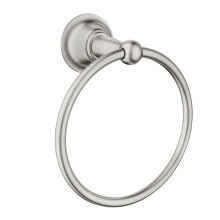Moen DN6886BN Sage Single Post Bathroom Hand Towel Ring Spot Resist Brushed Nickel