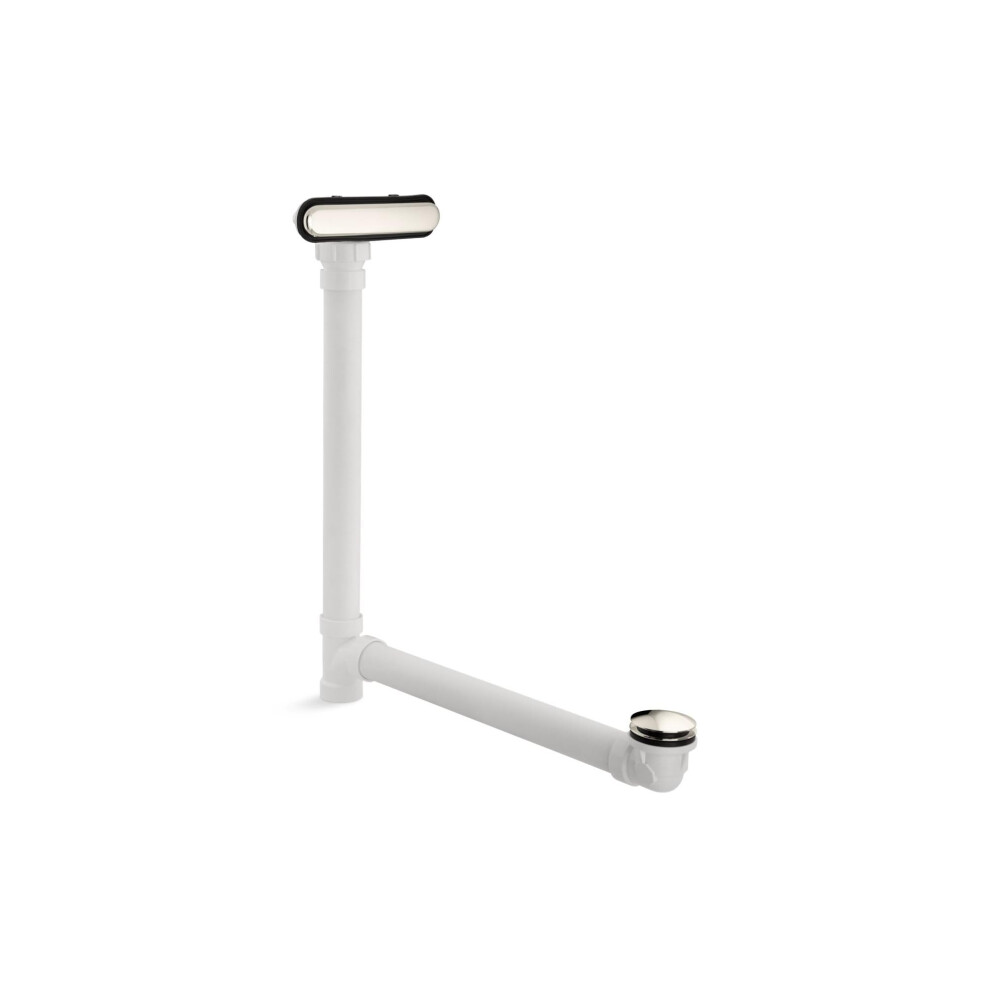 Photos - Tap Hidden Part KOHLER 7272-SN Clearflo Slotted Overflow Bath Drain with Toe-Tap Stopp