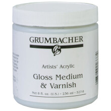 Grumbacher Medium Acrílico Brillante y Barniz 8 oz.
