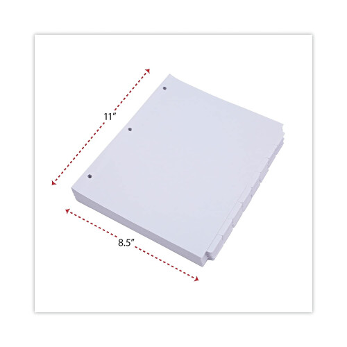 Universal Universal 20845 Spar-Tab-Trenner, 8 Tabs, Buchstaben, Wei, 24 Sets/Karton 1