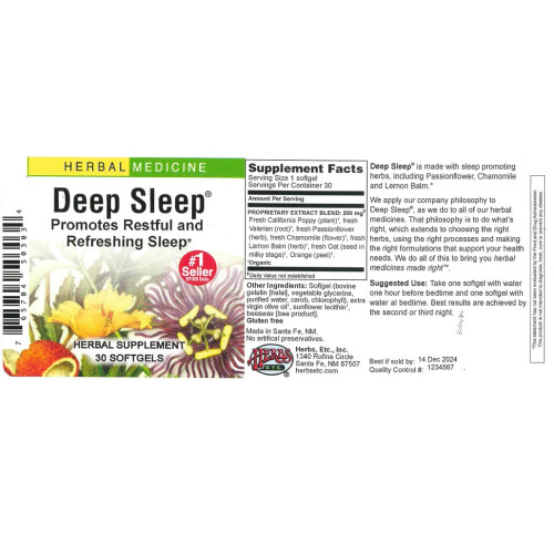 Herbs Etc., Deep Sleep, 30 Softgels 2
