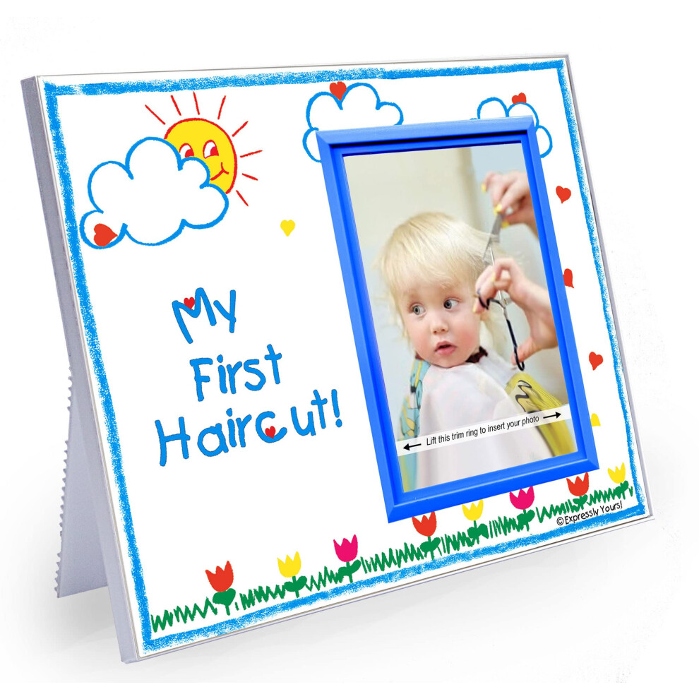 Cadre photo Ma premi   re coupe de cheveux Cadeau photo de moment m   morable CrayolaTabletop Taille 825 x 7 po EasyLoad 35 x 5 Photo