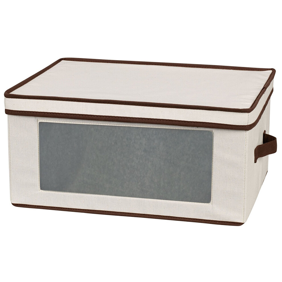 Household Essentials Natural 540 Vision Storage Box with Lid and Handl