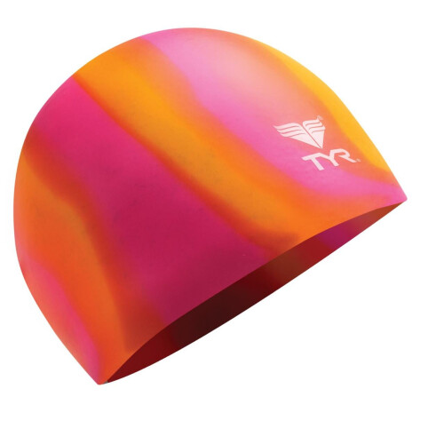 TYR TYR Multi Silicone Cap  Orange/Pink  7 x 4 x 1 inche