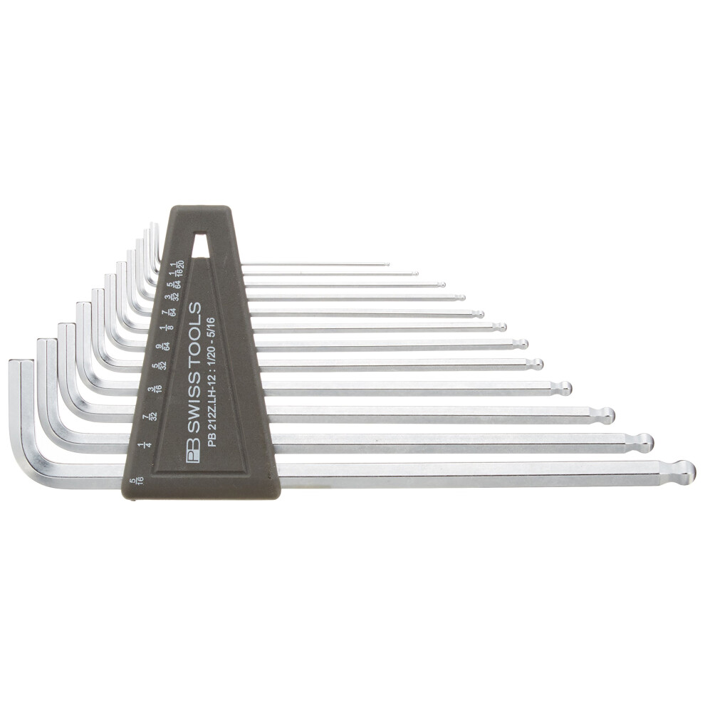 Pb Swiss Pb-212 Zlh-12 12 Piece Long Chrome Ball Point Hex/Allen Key S 7610733007332