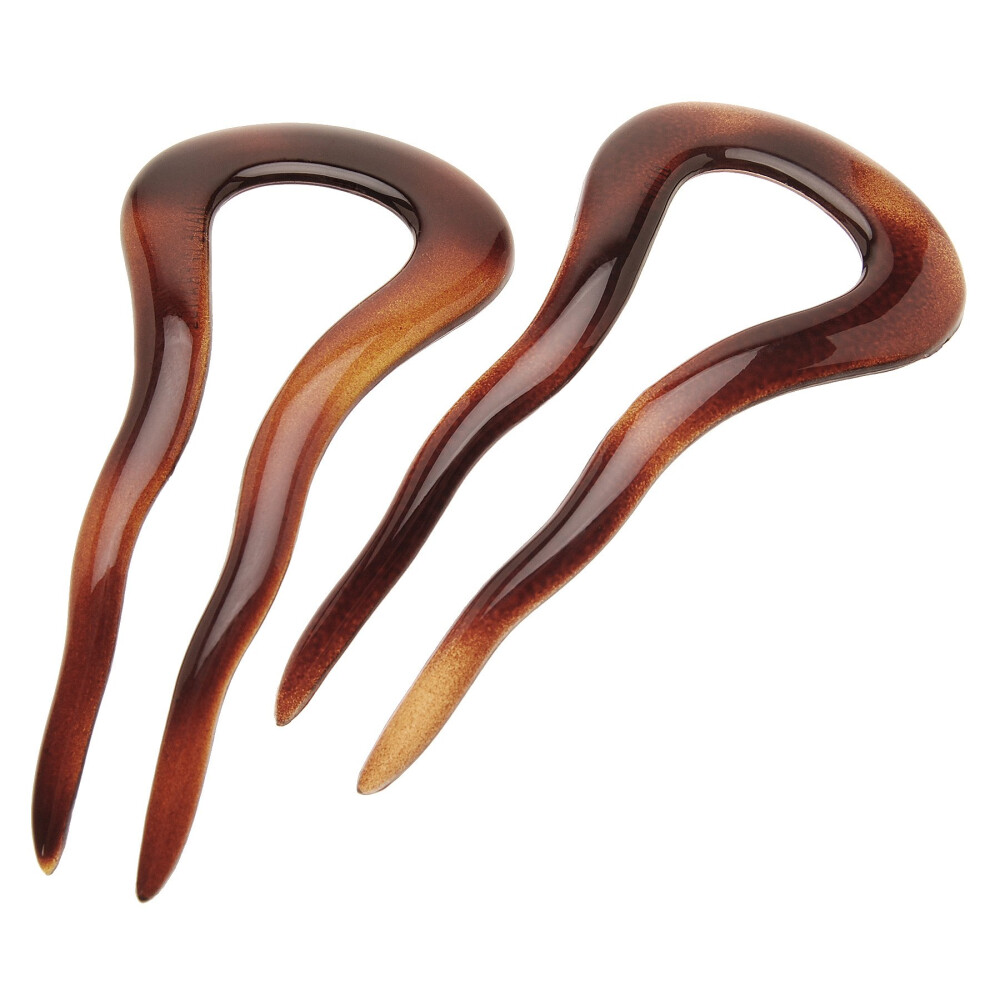 Bg Frankrijk France Luxe Large Hair Pin Pair - Tortoise