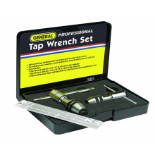 General Tools Professional Reversible Tap Wrenches 165  Ratchet Holder with Reference Table for 0 to 12Inch Taps  Set of 2