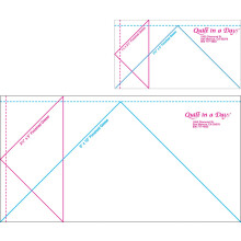 Quilt in a Day Jumbo Flying Geese Quilting Ruler 2 Lineal-Set