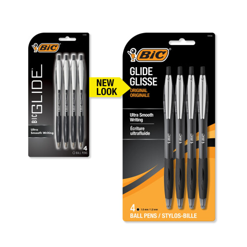 BIC BIC Atlantis Original Retractable Ball Pen  Medium Point 1.0 mm  Black  4-Count 1