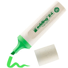 edding 24 EcoLine Textmarker - hellgrn - 1 Textmarker - Keilspitze 2-5 mm - zum schnellen und einfachen Markieren und Hervorheben von Texten und Not