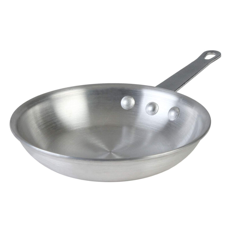 Thunder Group ALSKFP003C Fry Pan  10 dia  35 mm thick  without lid  riveted handle  hanging hole  aluminum  satinfinish  NS