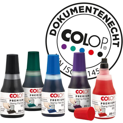 COLOP Μη Τοξικό, Υδατοδιαλυτό 801 Premium Μωβ Μελάνι, 0.9 oz 1