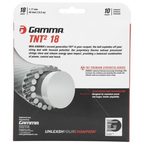 Gamma TNT2 18G Tennis String  White 1