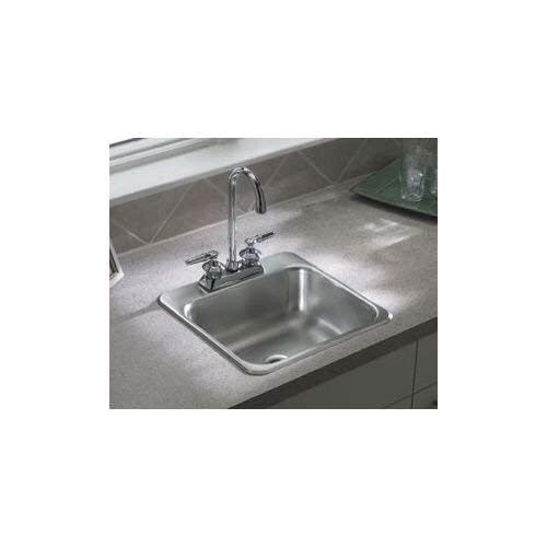STERLING B153-2 Δευτερεύουσα Σιντριβάνι 15 x 15 Ίντσες Μονό Λεκάνη Μπαρ, Ανοξείδωτο Ατσάλι 2