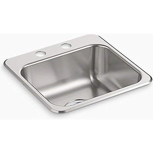 STERLING B153-2 Δευτερεύουσα Σιντριβάνι 15 x 15 Ίντσες Μονό Λεκάνη Μπαρ, Ανοξείδωτο Ατσάλι 1
