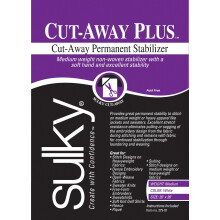 Sulky Of America 275-01 Cut Away Plus stabiliz   tor strednej hmotnosti 20"""" x 1 yard biely