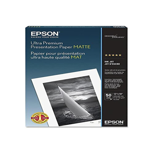 Epson Papel de apresenta      o Epson Ultra Premium fosco (13x19 polegadas 50 folhas) (S041339)