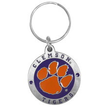 NCAA Siskiyou Sports Fan Shop Clemson Tigers Gesneden Metalen Sleutelhanger Op
