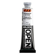 OPEN SlowDrying Acrylics by GOLDEN Trans Red Iron Oxide 2 fl oz tube Professional Acrylic Paint Transparent