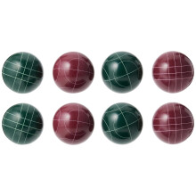Boccia-Ball-Set Rasenspiel fr den Strand im Hinterhof oder Hochzeit inklusive roter und grner Boccia-Blle Pallino und Tragetasche von Trademar