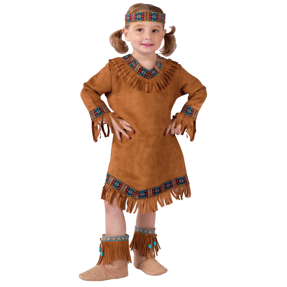 Costume de petite fille am   rindienne Fun World marron taille L