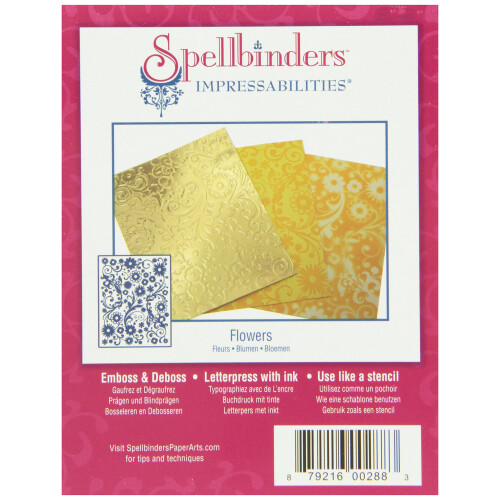 Spellbinders Impressabilities Vorlage zum Prägen/Debossen von Blumen 1