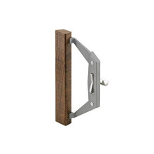 Prime-Line C 1025 Gray Diecast Sliding Door Handle with Wood Pull (Single Pack)