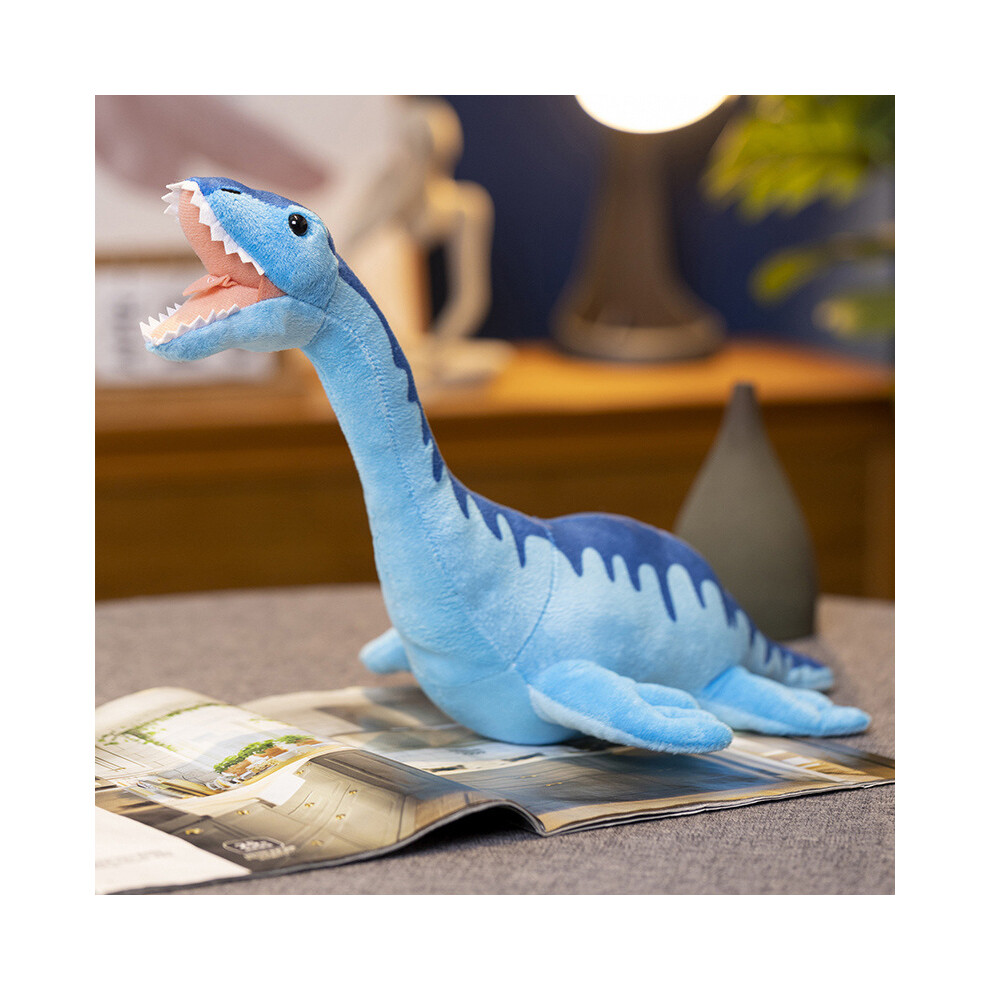 (Plesiosaur) Dinosaur Realistic Plush Toys Velociraptor Stuffed Animals Gift Doll Collectible