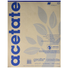 Grafix 14 x 17 Inches Biodegradable Clear Acetate 25 Sheets - 5CL1417