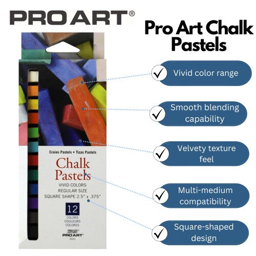 Pro Art Krita Set, 12 St, Klara Färger 1