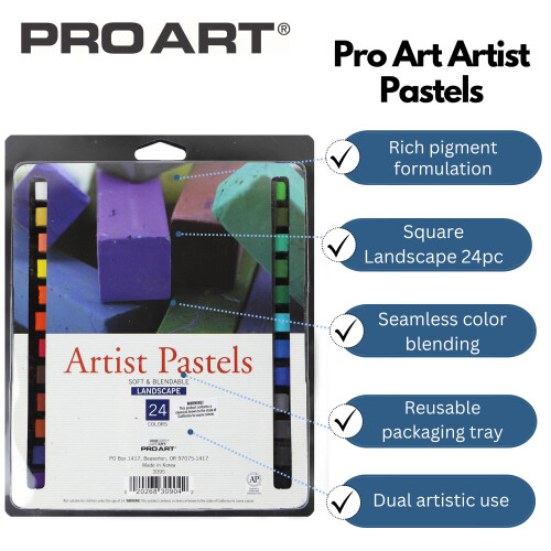 PRO ART Artist Pastel 24 Querformat-Farbset, sortiert 1