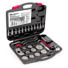 PowerBuilt Master Disc Brake Service Set Vehicle Brake Caliper Wind Back Tool til biler lastbiler Stempelkomprimering 30 stykke -648622