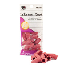 Charles Leonard Bleistift-Radiergummikappen, Rosa, 12er-Pack (80799)