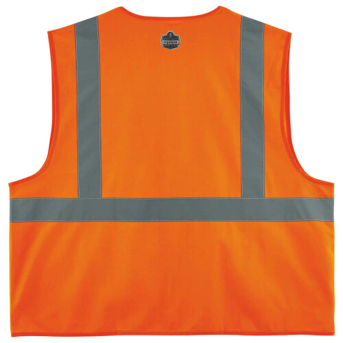 Ergodyne Unisex - Κλάση 2 Σταθερό Γιλέκο με Φερμουάρ, Πορτοκαλί, Large-X-Large 1