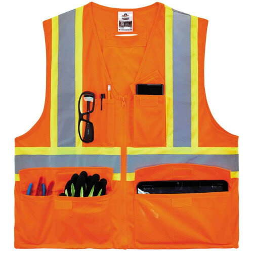 Ergodyne unisex Two-tone X-back Class 2 Γιλέκο, Πορτοκαλί, 4X-Large-5X-Large 2