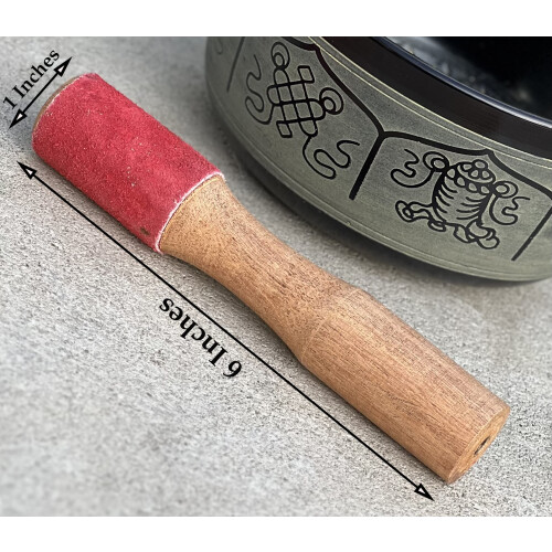 DharmaObjects Suede/Wood 1 Singing Bowl Mallet Tool 2
