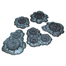 Crater Set - Unainted (5 Craters 28mm Terrain) af Pegasus Hobbies
