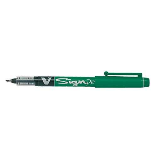 Pilot Pilot V Sign Pen Υγρού Μελανιού 2.0 mm Πέλμα - Πράσινο, Συσκευασία 12 Τεμαχίων