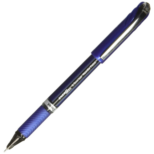 Pentel Πεντάλ EnerGel Ευρωπαϊκή Στυλό Μπάλα, 0.5mm Βελόνα, Μαύρο Μελάνι (BLN25-A) 1