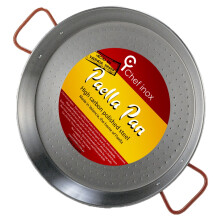 Garcima La Ideal La Ideal_Polished Steel Paella Pan 30 cm 30cm Silver/Red
