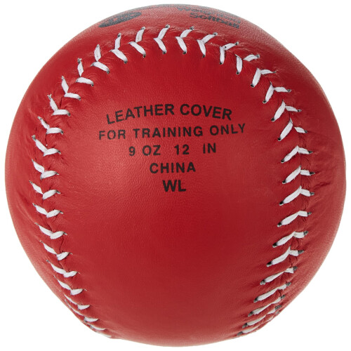 Markwort ponderado com tampa de couro de softball de 12 polegadas vermelho 1