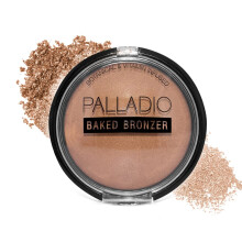 Palladio Baked Bronzer, Πολύ χρωματισμένος και εύκολος στο μπλέντε, Λαμπερός χρυσός τόνος