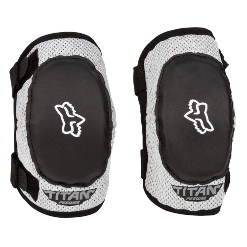 Fox Racing PeeWee Titan Motocross Elbow Guard  Black/Silver  S/M 2