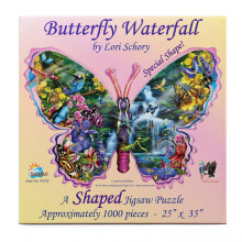 SUNSOUT INC  Schmetterlingswasserfall  1000-teiliges Puzzle in Sonderform von Knstlerin: Lori Schory  fertige Gre 24 x 35 Zoll  MPN-Nr. 95234