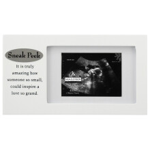 Malden International Designs Sneak Peek Sonogram Juvenile Frame 4x6 White